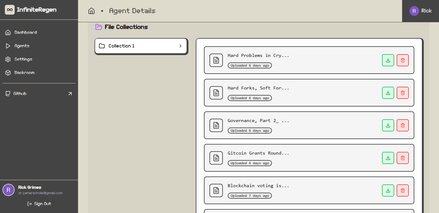 InfiniteRegen File Management